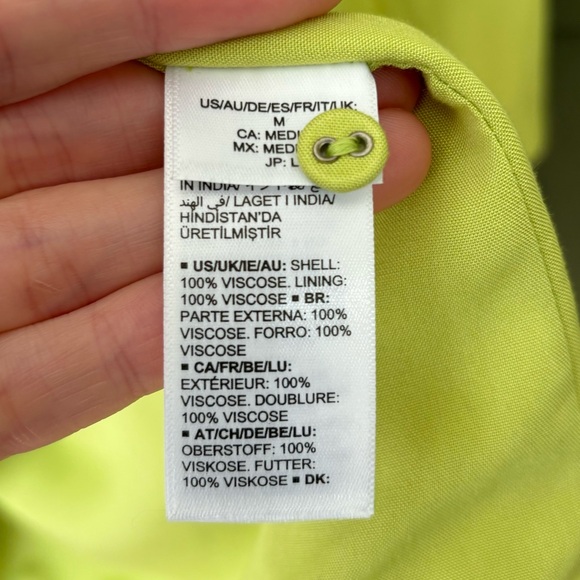 Paige Desorbo The Drop Lime Green Wrap Dress Size M - Picture 7 of 14